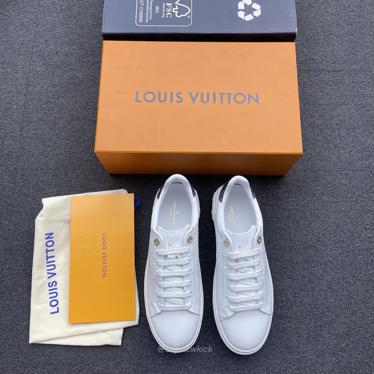 Louis Vuitton Time Out Debossed Monogram Leather White (5) - newkick.org